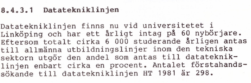 Datatekniklinjen description 1981